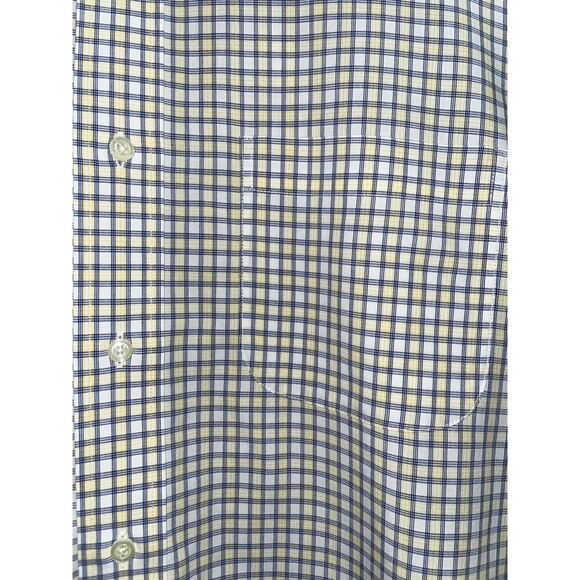 Brooks Brothers Yellow Blue Stripes Long Sleeve Button Down Shirt Size 16-34 - Picture 2 of 11